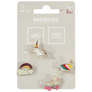 Set van 4 fantasie pins voor meisjes 