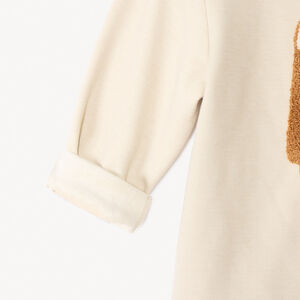 Sweatshirt in fleece met geborduurd lusdier voor babyjongens 