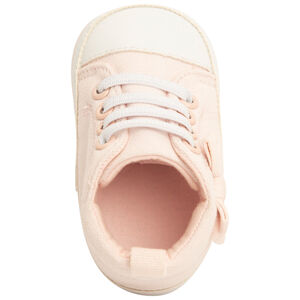 Baskets montantes à lacets en toile avec noeud pour bébé fille 