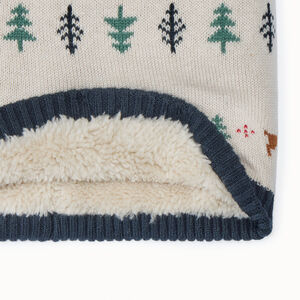 Set bonnet + snood en tricot jacquard garçon 