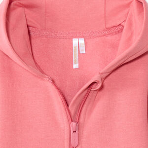 Vest in fleece effen met geborduurd lurex hart voor meisjes 