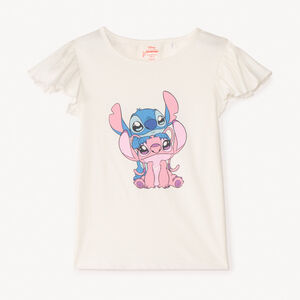T-shirt met korte mouwen Stitch & Angel Disney voor meisjes 