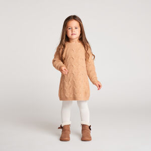 Tricot gebreide jurk voor babymeisjes met knopen 