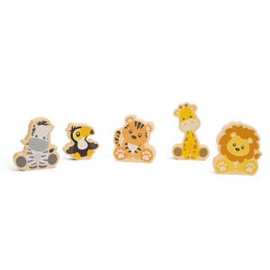 Cube à empiler 5 figurines animaux de la jungle 18m+ 