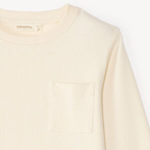 T-shirt met lange mouwen voor jongens, effen kleur 