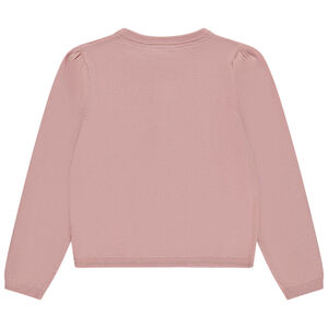 Gebreid effen vest met glinsterende knopen voor meisjes 