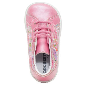 Bottillons en cuir avec empiècements à fleurs 