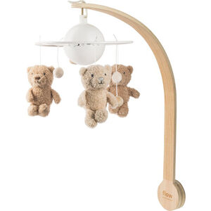 Mobile teddybeer Lou muzikaal & Oplaadbaar White 