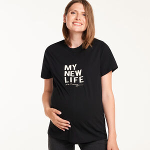 Korte mouwen zwangerschap en borstvoeding T-shirt 