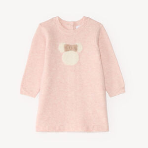 Robe bébé fille en tricot rose Minnie Disney 