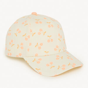 Petite casquette en twill avec motif cerise pour fille. 