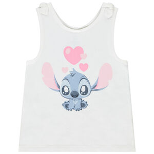 Débardeur Stitch Disney avec nouettes aux épaules pour bébé fille  