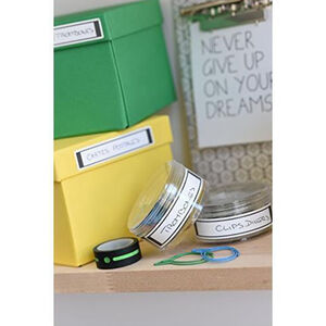 24 étiquettes autocollantes waterproof gris 