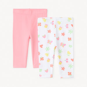 Set van 2 uniseks en bedrukte capri shorts voor babymeisjes 