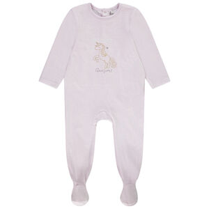 Pyjama fluweel met borduursel eenhoorn voor meisjes 