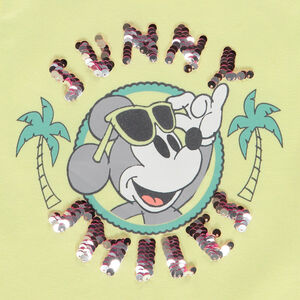 Débardeur print Mickey Disney et sequins magiques pour fille 