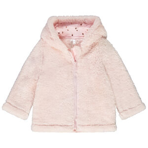 Gilet fleece met kap in sherpa voor baby meisje 