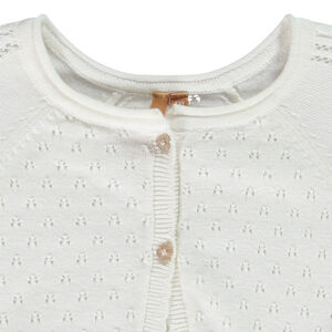 Gilet boléro en tricot ajouré pour fille 