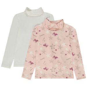 Set van 2 ondertruien in jersey voor meisjes 