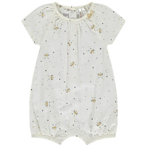 Combinaison courte imprimé licornes pour bébé fille 