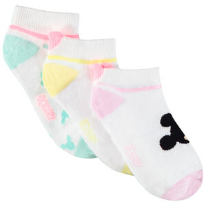 Lot de 3 paires de chaussettes courtes motif Minnie Disney pour enfant fille 