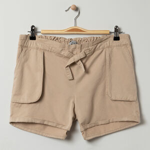 Short de grossesse en toile légère taille basse 