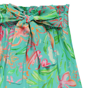 Pantalon fluide imprimé tropical pour fille 