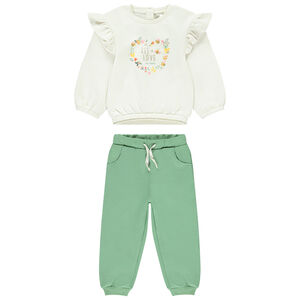 Ensemble jogging à sweat brodé pour bébé fille 