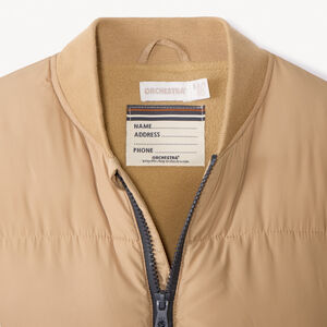 Donsjas bi-materiaal effen voor jongens 