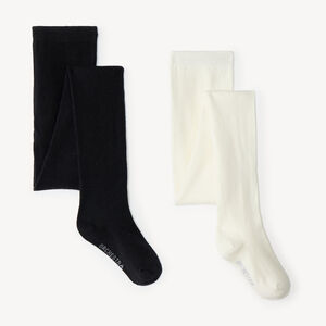Set van 2 dikke effen panty