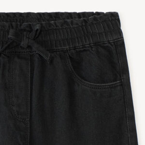 Rechtdoorlopende, ruime effen jeans voor meisjes 