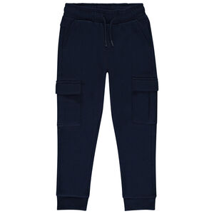 Jogging molleton uni à poches cargo pour garçon 