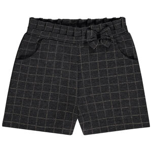Short à carreaux avec taille élastiquée fille 
