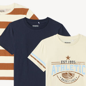 Lot de 3 t-shirts manches courtes fantaisie garçon 
