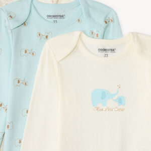 Lot de 7 bodies manches longues fantaisie pour bébé garçon 