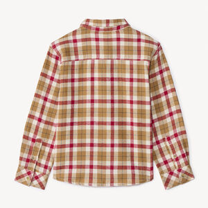 Hemd met lange mouwen in flanel, met all-over ruitpatroon, voor jongens 