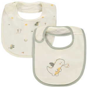 Set van 2 bavoirs met draakmotief voor baby jongens 