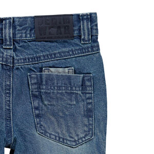 Jean effet used et crinkle droit pour enfant garçon 