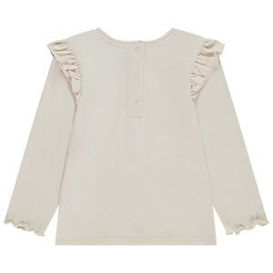 Lange mouwen T-shirt met ruche en fantasieprint meisjes 
