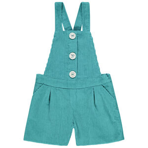 Salopette courte en velours côtelé pour enfant fille 