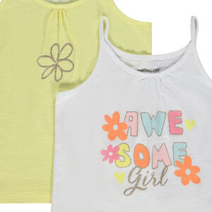 Lot de 4 débardeurs fantaisie pour fille 