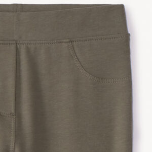 Broek in fleece effen kleur met elastische taille voor meisjes 