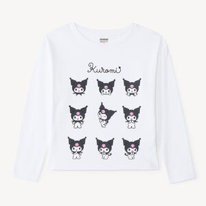 T-shirt fille à manches longues avec print Kuromi 