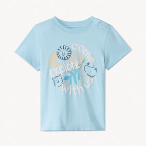 T-shirt met korte mouwen safari-print voor babyjongen 