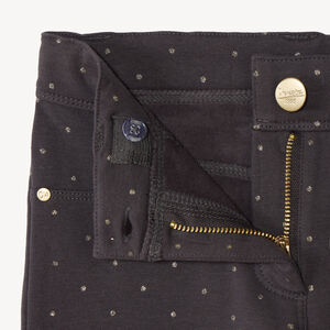 Skinny joggingbroek met glitterstippenprint meisjes 