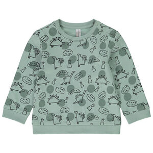 Sweatshirt in fleece met fantasieprint voor baby jongen 