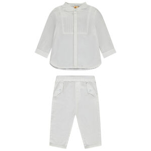 Ensemble de cérémonie 2 pièces avec plastron pour bébé garçon 