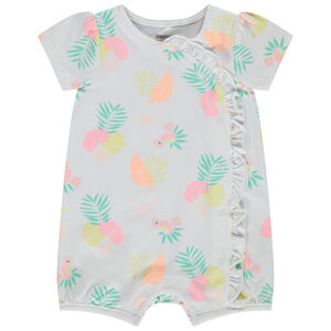 Combishort imprimé tropical pour bébé fille 