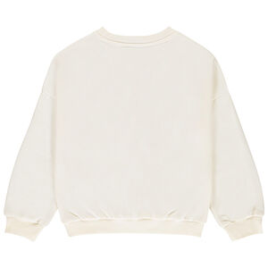 Sweat molleton oversize à motifs effet pétales 3D fille 