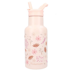 Gourde isotherme 350ml Fleurs Rose 